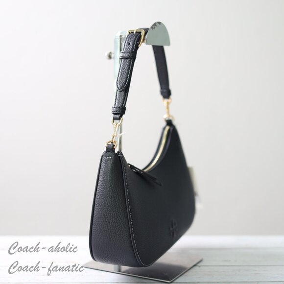 NWT Tory Burch Thea Convertible Leather Crossbody in Black - Picture 5 of 13